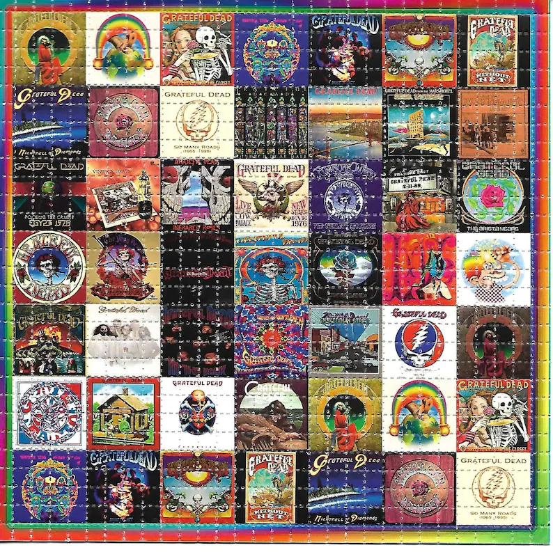 Ink Blotter Paper - 60s Albümü Psychedelic LSD/Asitsiz Kurutma Kağıdı