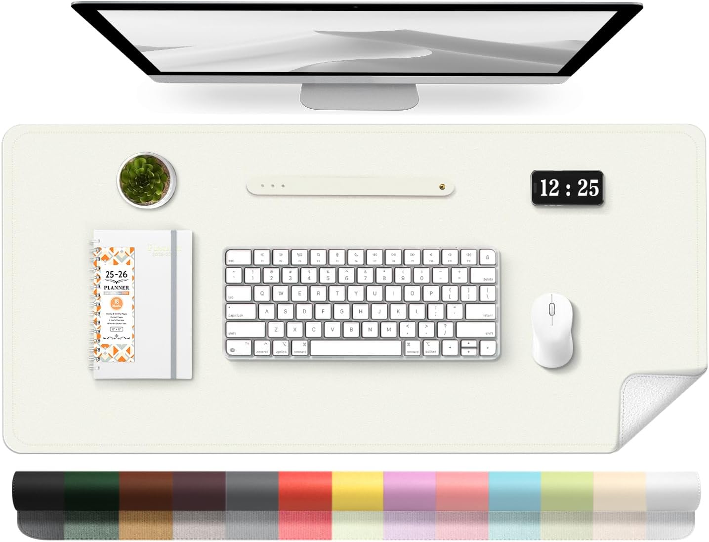 Leather Desk Pad - 39.4x17 İnç Deri Masa Pedi Koruyucu,