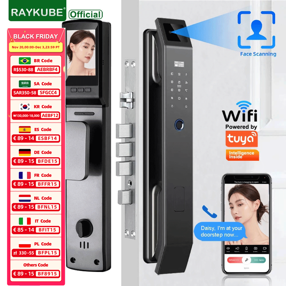 Letter Opener Brass - RAYKUBE DF14 Tuya WiFi 3D Yüz