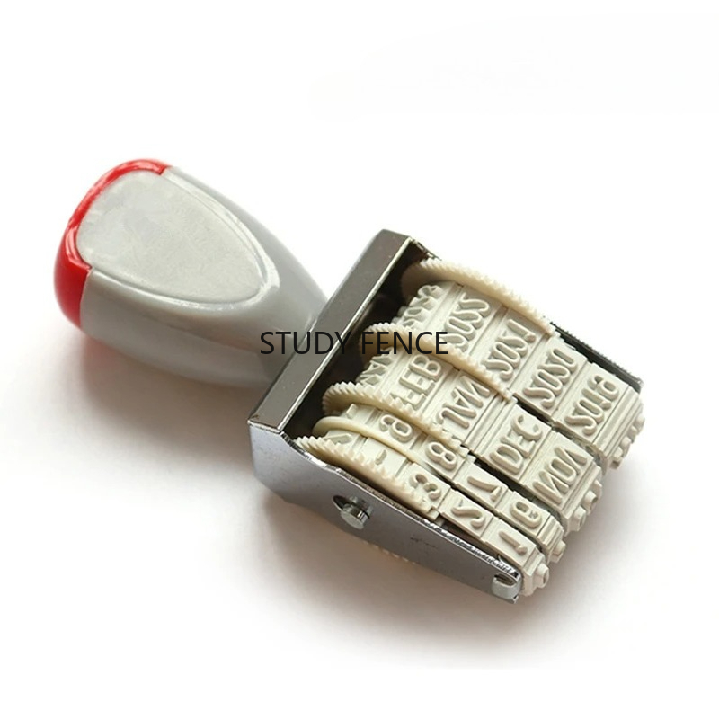 Rubber Date Stamp - Taşınabilir İngilizce Tarih Damgası Ofis Okul