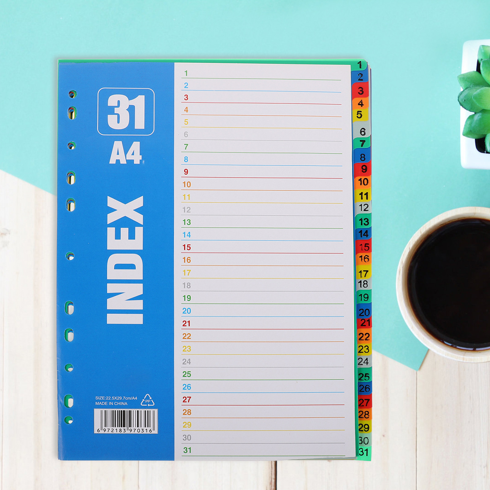 Tab Divider A4 - 1 Set Numaralı İndeks Bölücüler A4