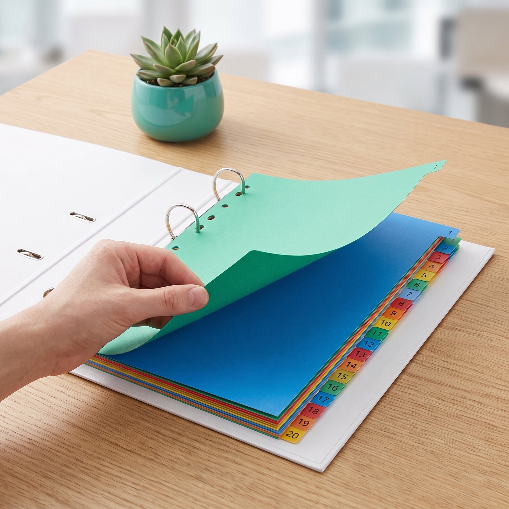 Tab Divider A4 - A4 Renkli Plastik Bölücülar, Klasörler, İndeks