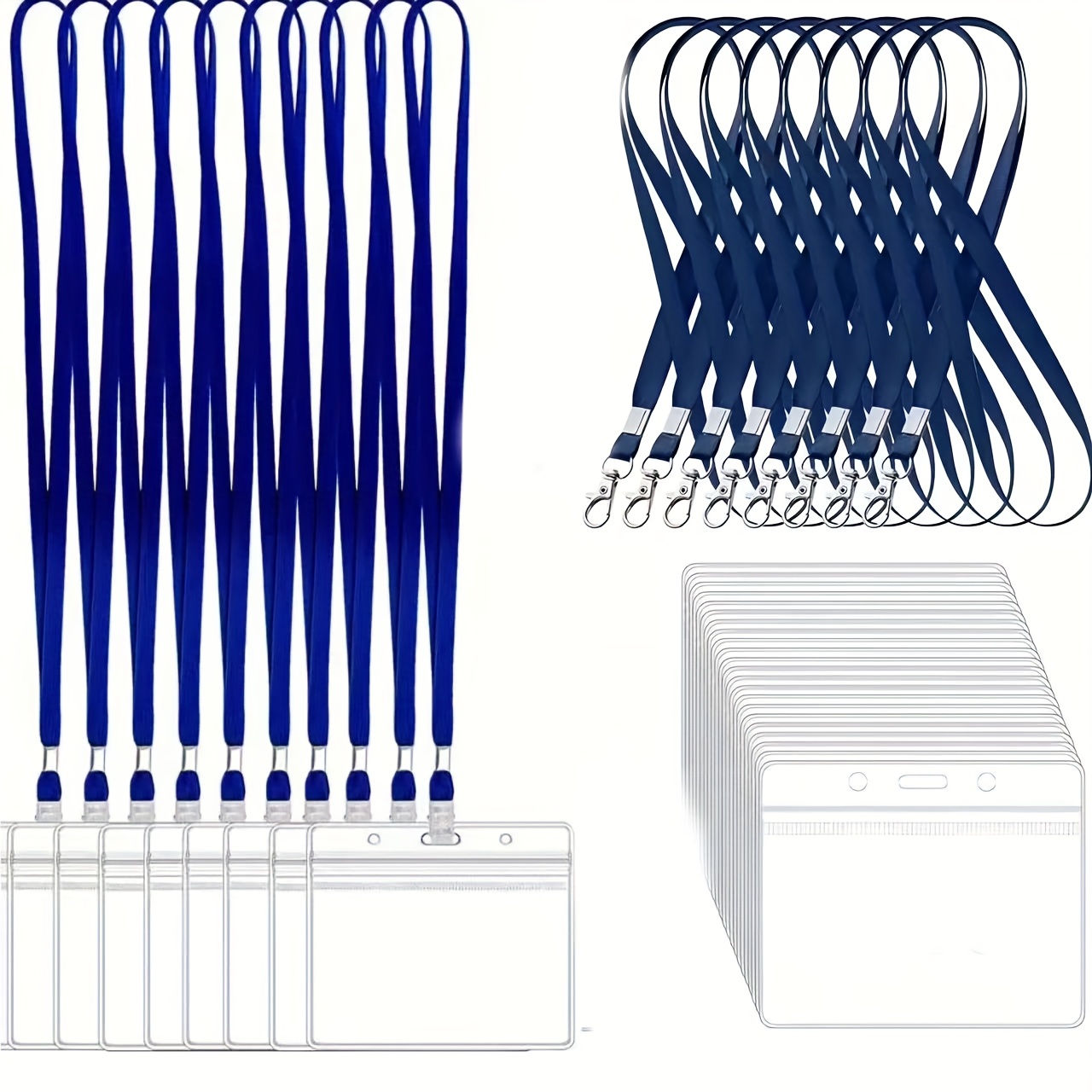 Index Card Holder - 10 takım Şeffaf PVC Kimlik Kartı