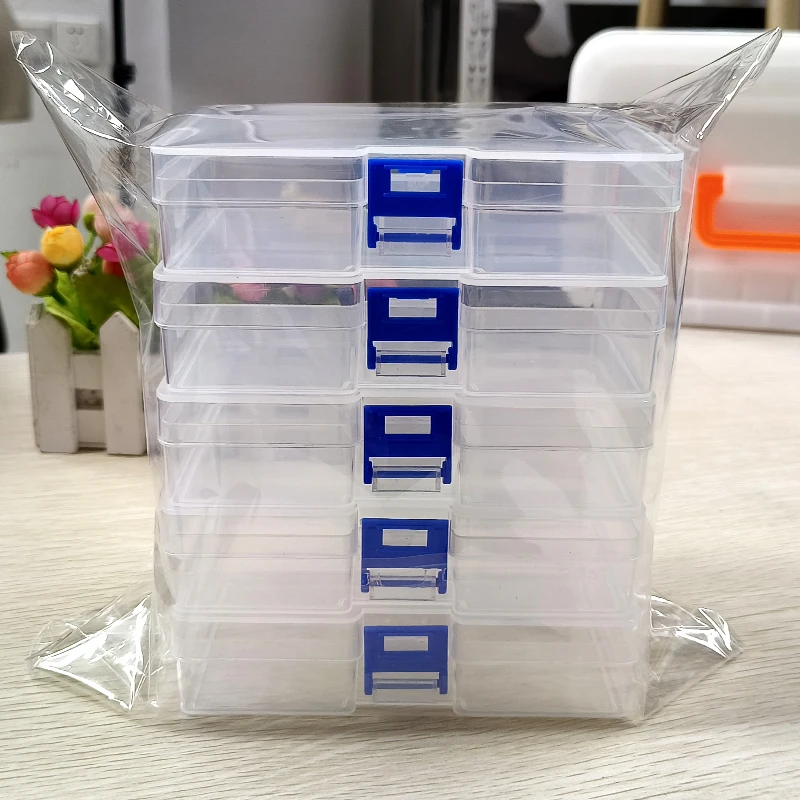 Card Index Box - 5 şeffaf plastik saklama kutusu küçük
