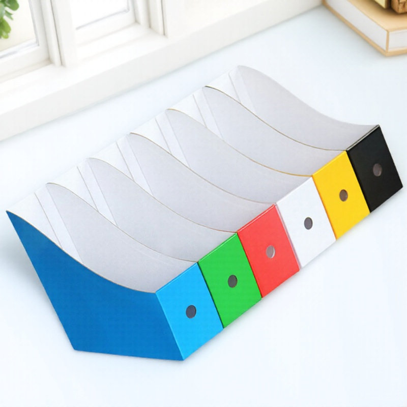Magazine Holder Rack - 6 adet renkli belge kutusu kutusu