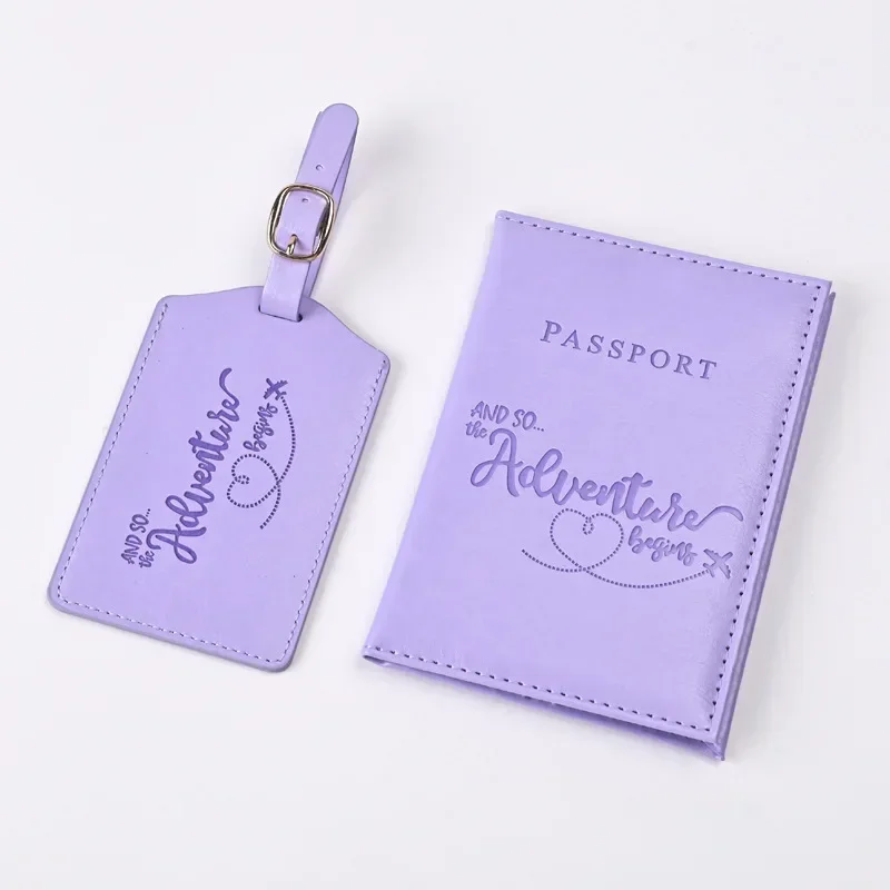 Index Card Holder - Yeni Mor PU Deri Pasaport Tutucu