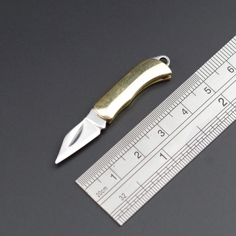 Letter Opener Brass - Pirinç cep katlanır bıçak taşınabilir anahtarlık
