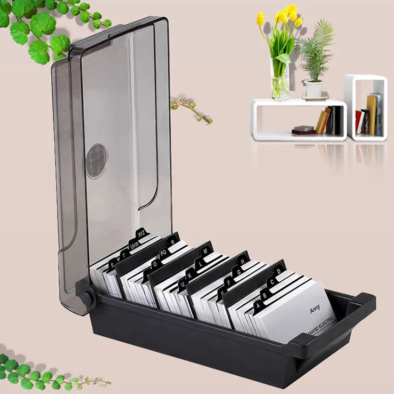 Card Index Box - Kartvizitlik, 4 Bölücü ve Dizin Sekmeli