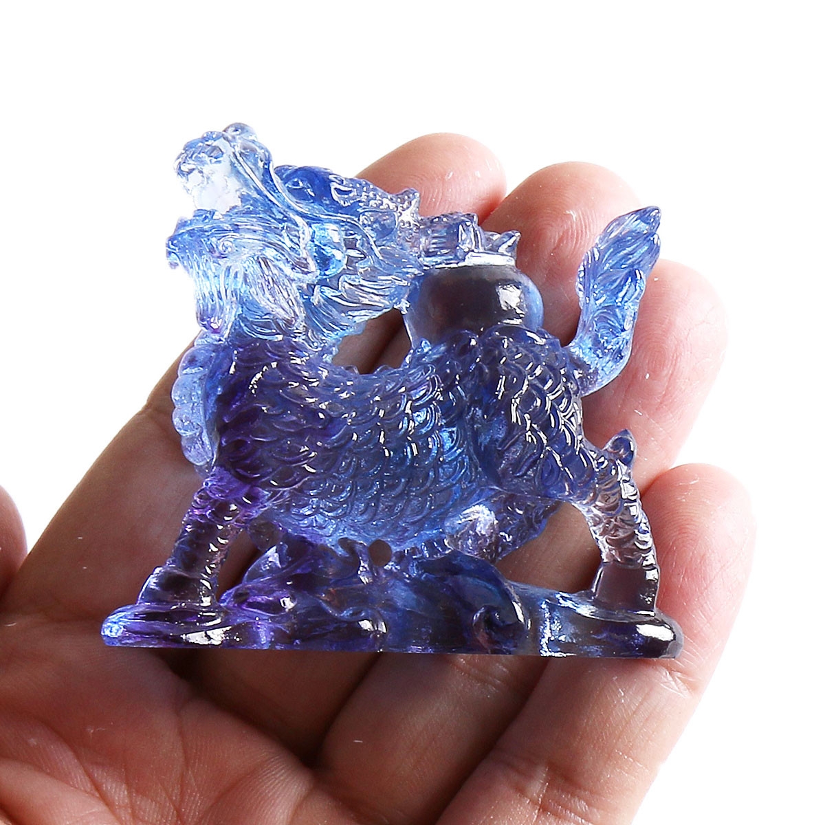 Paper Weight Crystal - Çin Liuli Kristal Feng Shui Chi