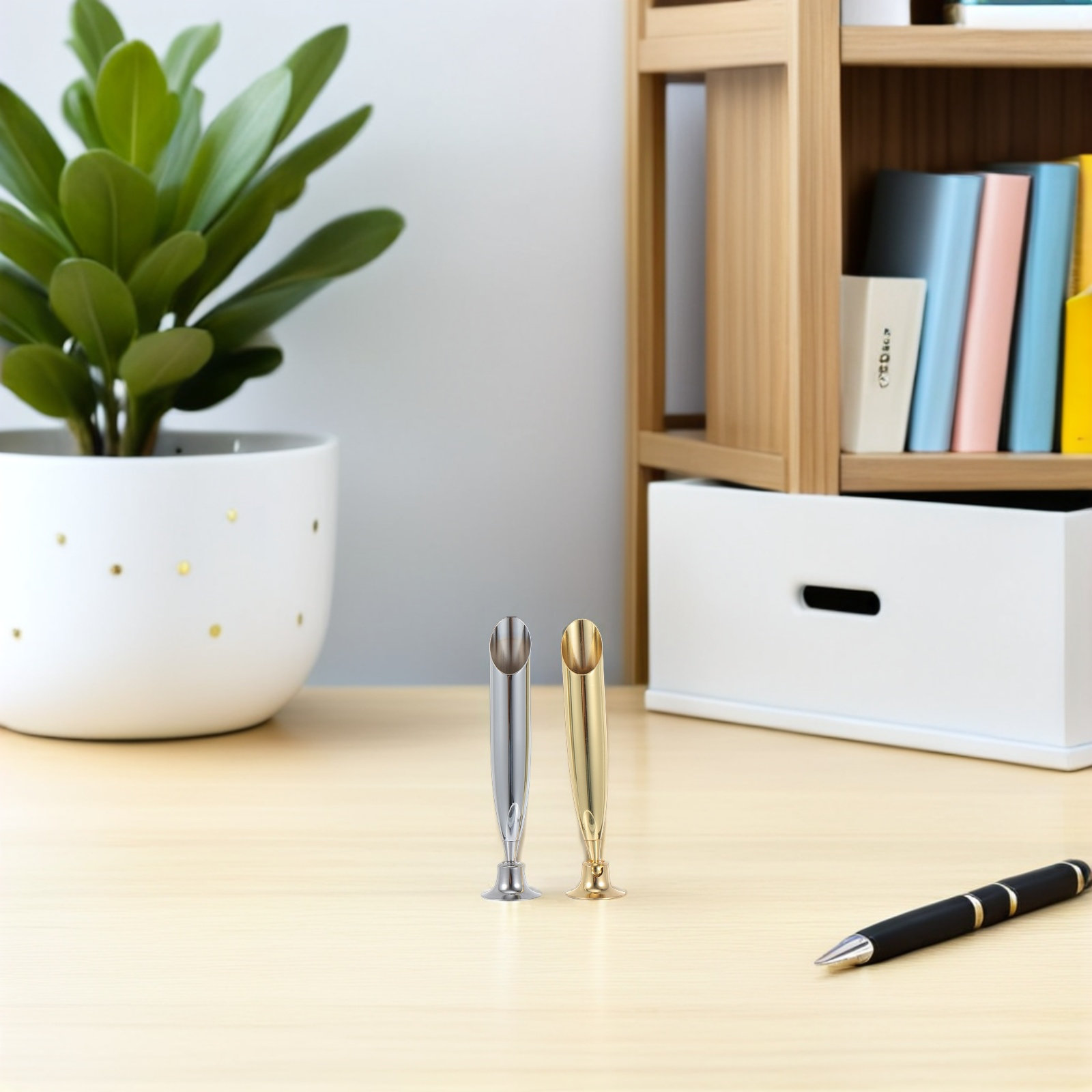 Pen Rest Single - 3 Adet Paslanmaz Çelik Kalemlik: Ofis