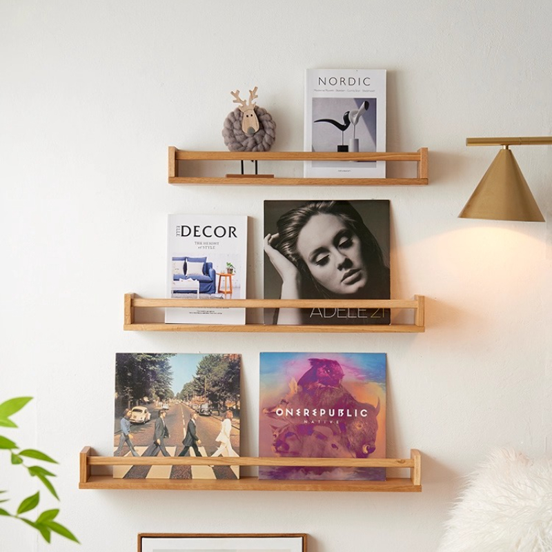 Magazine Holder Rack - Mutfak Baharat Düzenleyici, Masif Ahşap Duvar