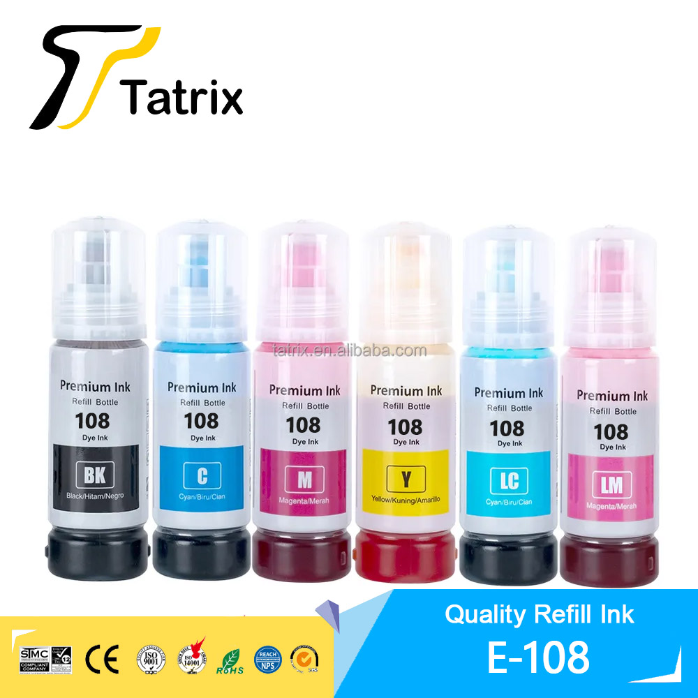 Fountain Pen Bottled Ink - Epson 108 Mürekkebiyle Uyumlu Renkli Su