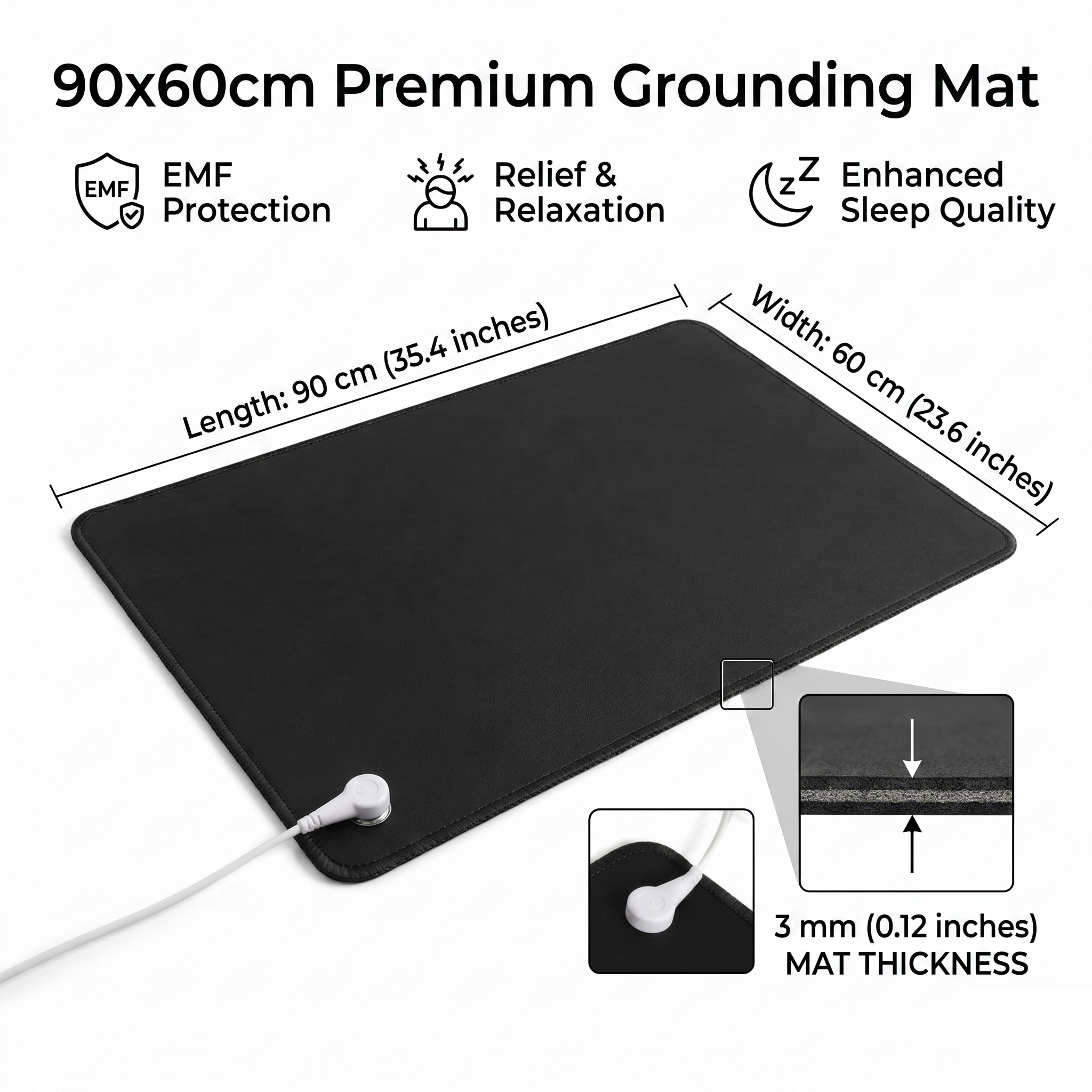 Leather Desk Pad - 3mm PU Deri Topraklama Matı Topraklama