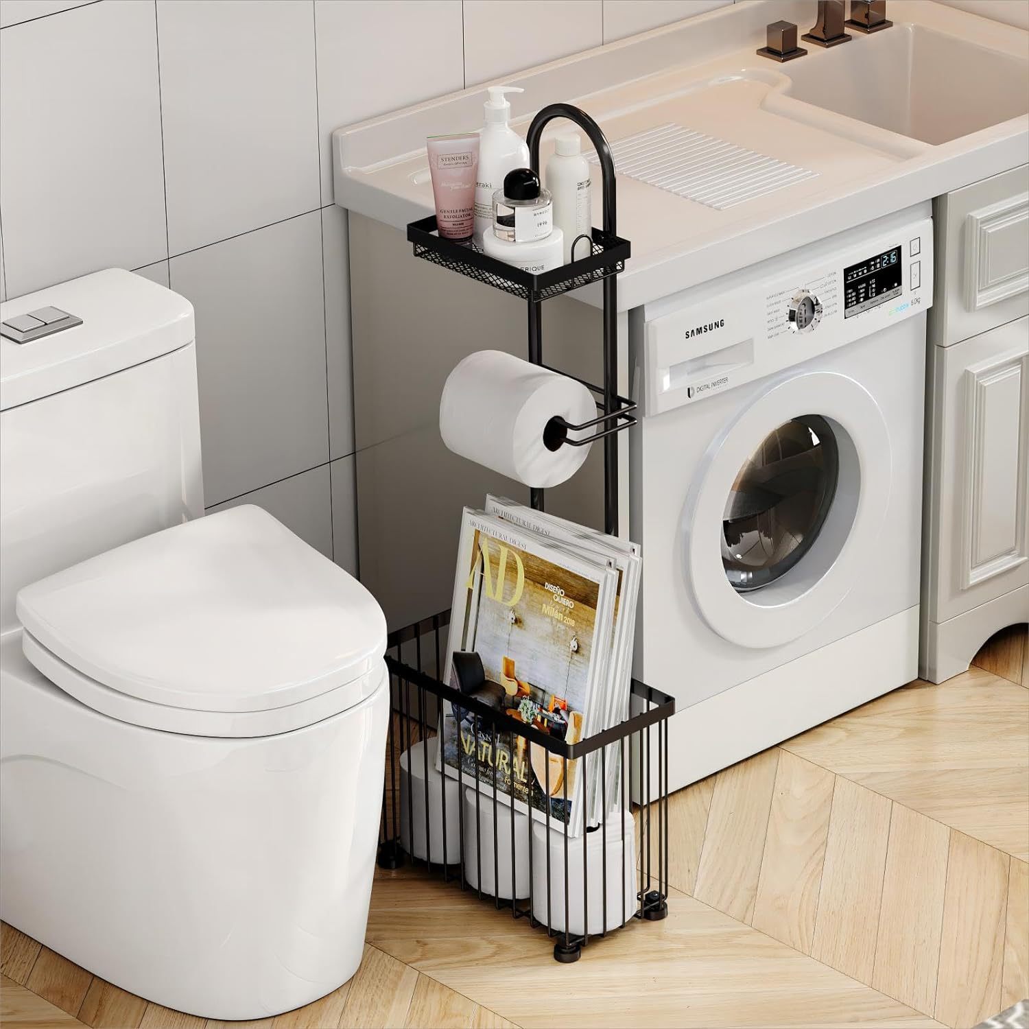 Siyah renkli ev tipi banyo kağ - Magazine Holder Rack incelemesi ve fiyatı