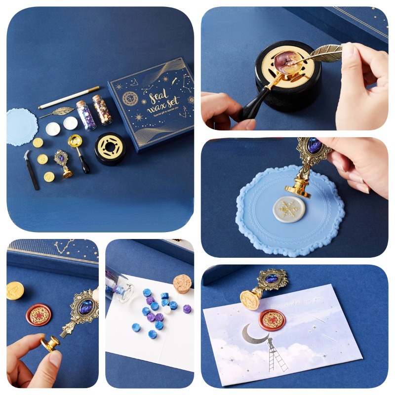 Yıldızlı yangın cila damga set - Wax Seal Stamp Set incelemesi ve fiyatı