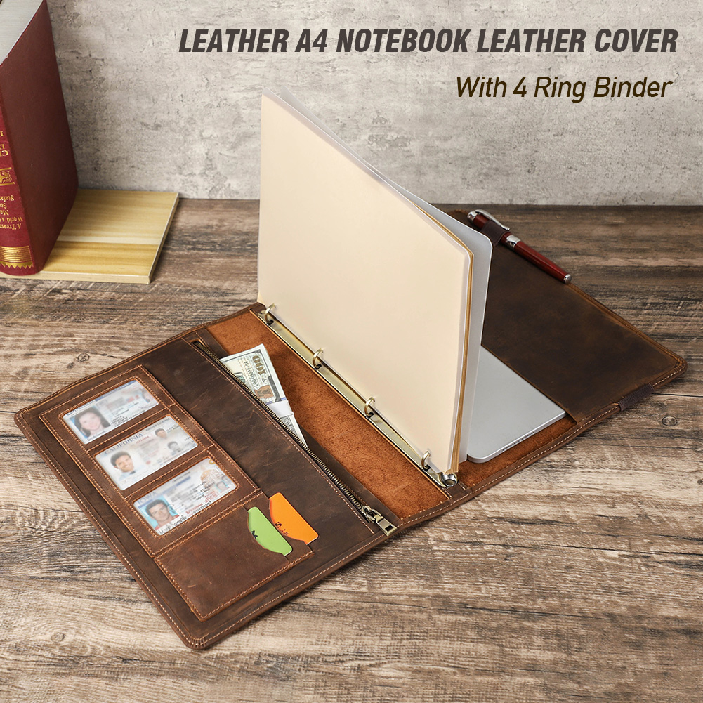 Lüks Retro iş A4 dizüstü deri  - Binder A4 Lever incelemesi ve fiyatı