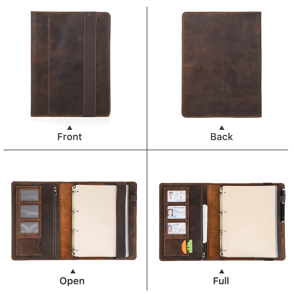 Lüks Retro iş A4 dizüstü deri  - Binder A4 Lever incelemesi ve fiyatı
